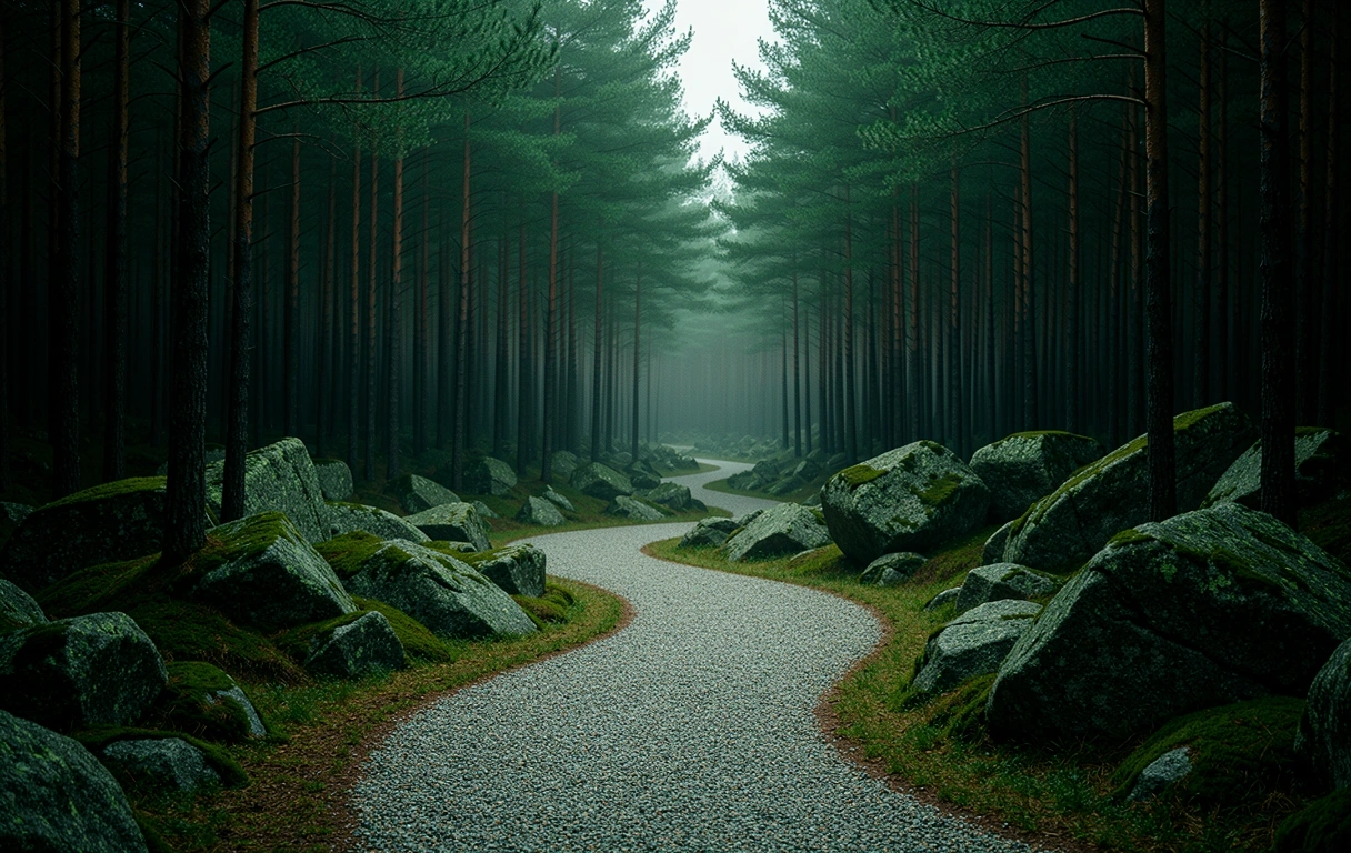 Nordic boreal landscape